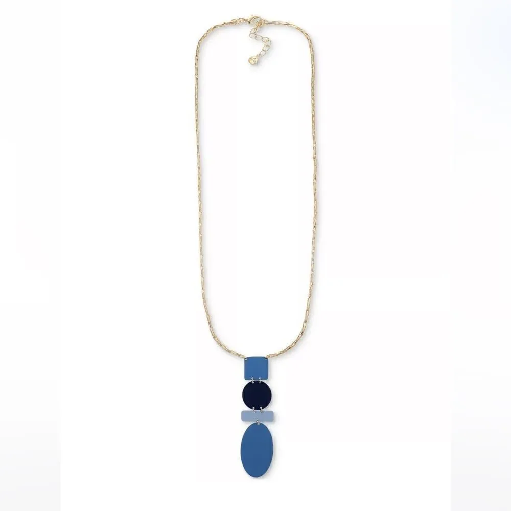 NWT ALFANI Gold-Tone Color Geometric Long Pendant Necklace, 28
